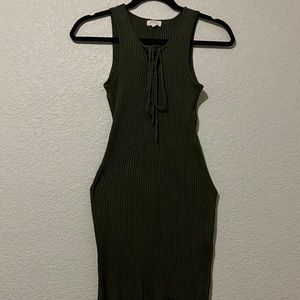 Olive Green Midi Dress